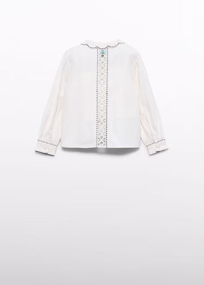 ABEL & LULA GIRLS CONTRAST BLOUSE