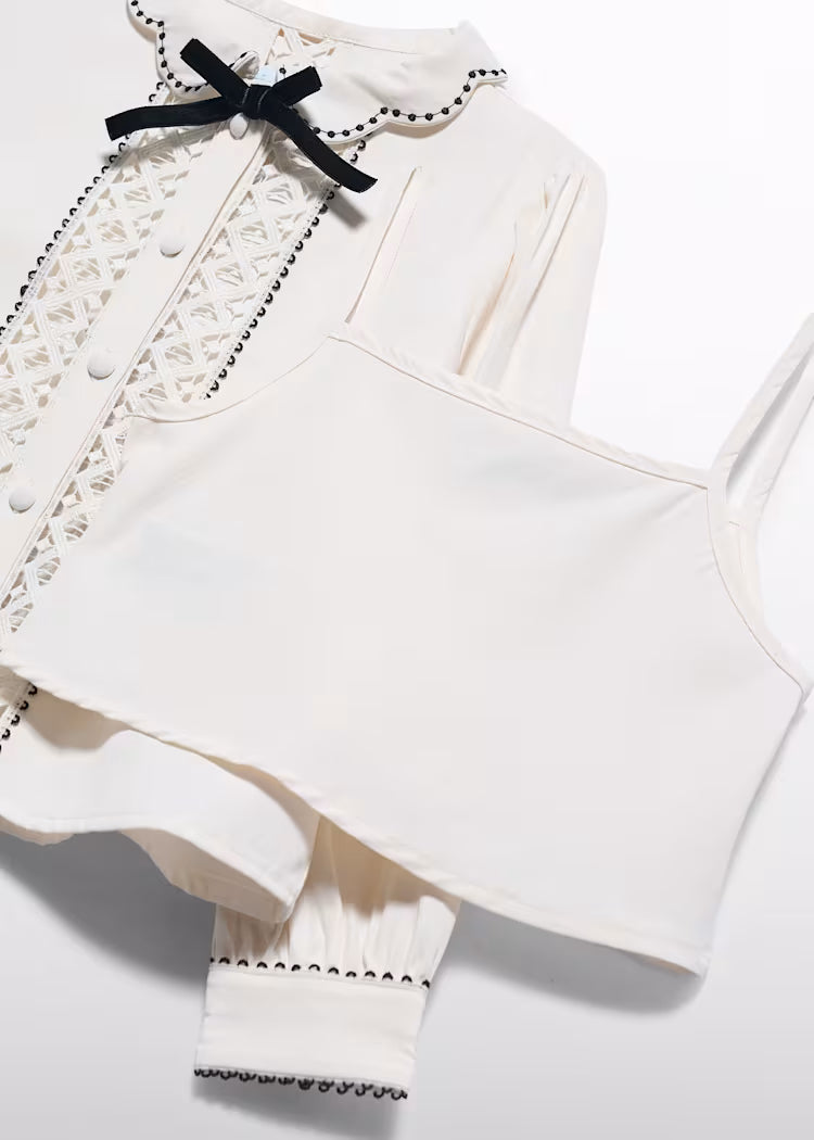 ABEL & LULA GIRLS CONTRAST BLOUSE