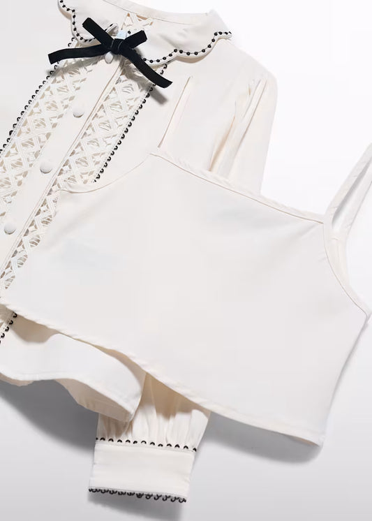 ABEL & LULA GIRLS CONTRAST BLOUSE