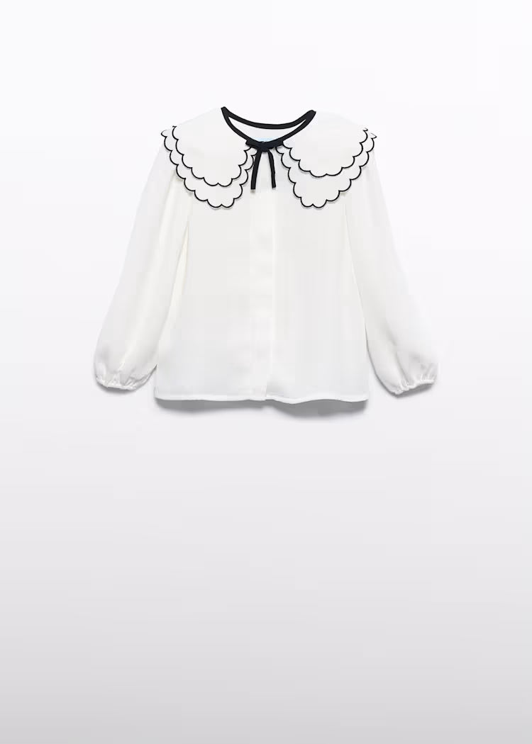 MAYORAL ABEL&LULA GIRLS GAUZE COLLAR BLOUSE