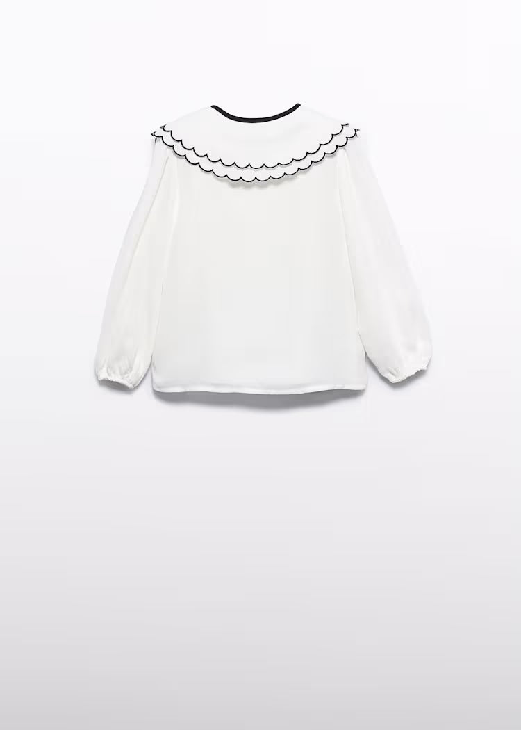 MAYORAL ABEL&LULA GIRLS GAUZE COLLAR BLOUSE