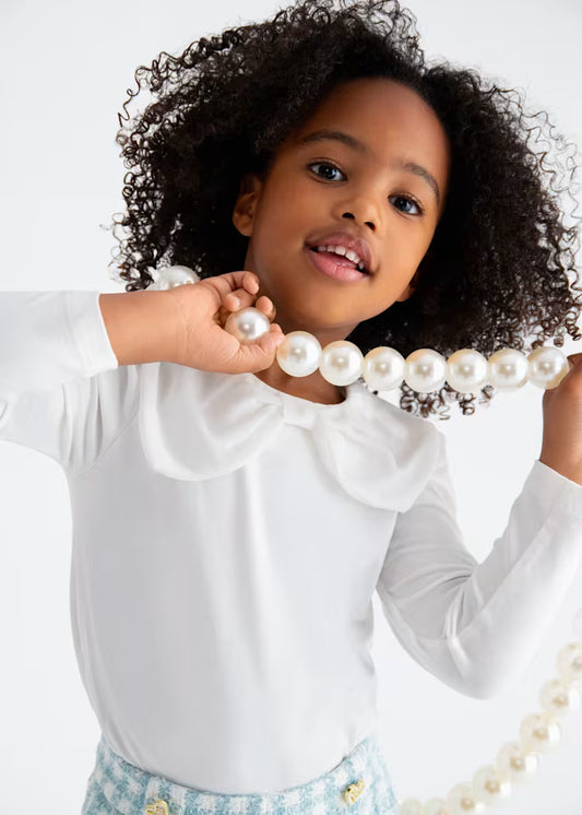 MAYORAL ABEL&LULA T SHIRT GAUZE WITH BOW