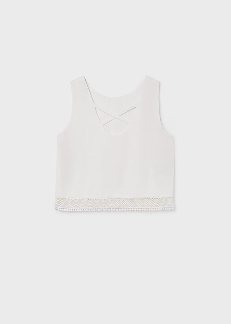 MAYORAL GIRLS KNITTED LACE TOP