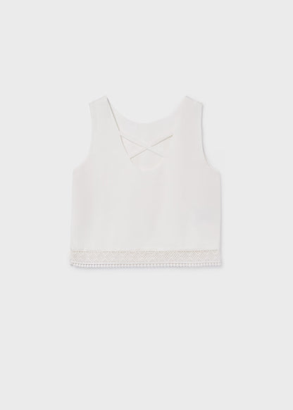 MAYORAL GIRLS KNITTED LACE TOP