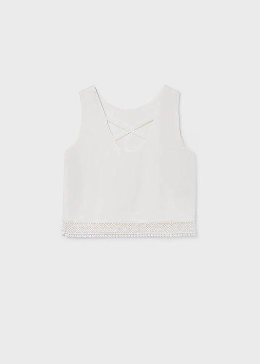 MAYORAL GIRLS KNITTED LACE TOP