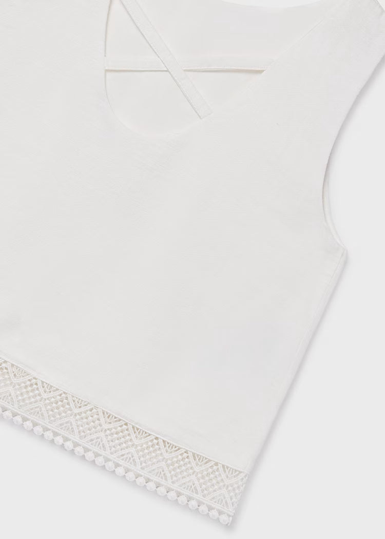 MAYORAL GIRLS KNITTED LACE TOP