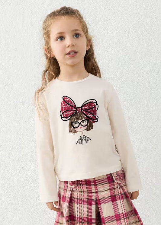 MAYORAL GIRLS LS AMPIGIE T SHIRT