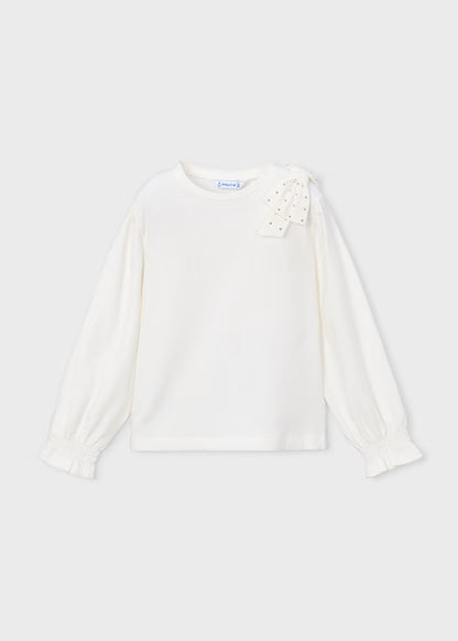 MAYORAL STRASS BOW BLOUSE