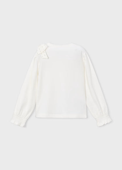 MAYORAL STRASS BOW BLOUSE
