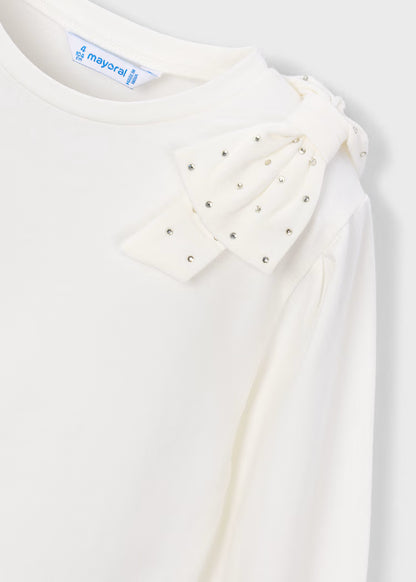 MAYORAL STRASS BOW BLOUSE