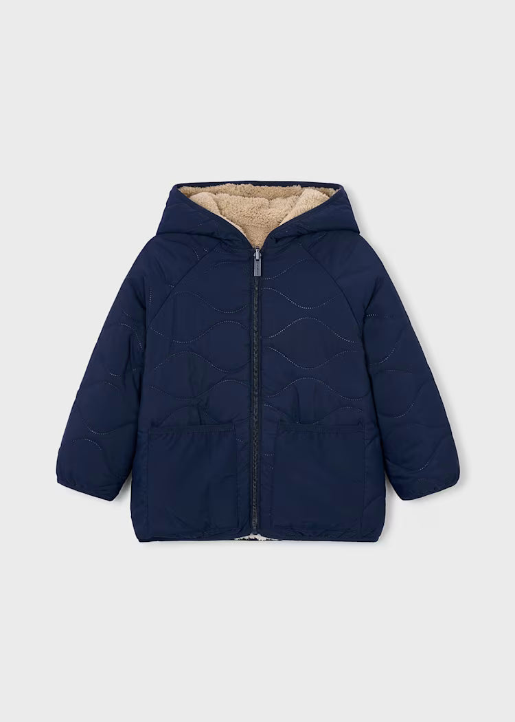 MAYORAL KIDS REVERSIBLE PADDED-FUR JACKET