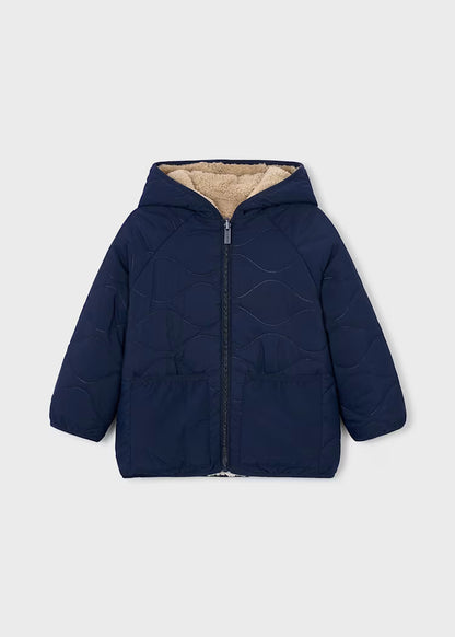 MAYORAL KIDS REVERSIBLE PADDED-FUR JACKET