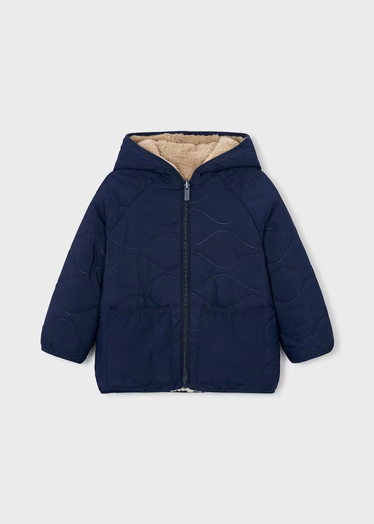MAYORAL KIDS REVERSIBLE PADDED-FUR JACKET