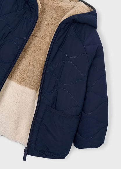 MAYORAL KIDS REVERSIBLE PADDED-FUR JACKET