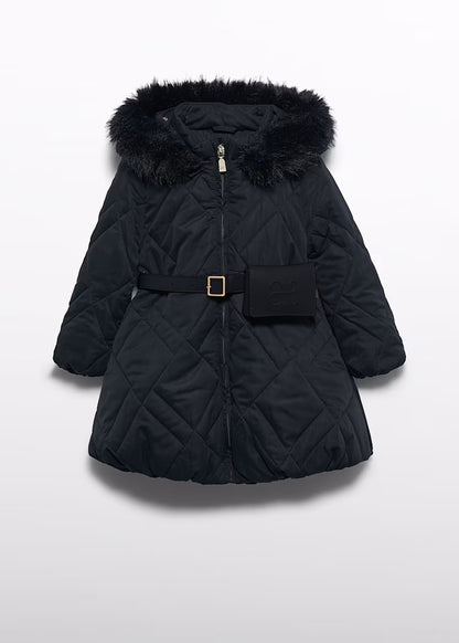 ABEL & LULA GIRLS LONG BELTED PUFFER JACKET