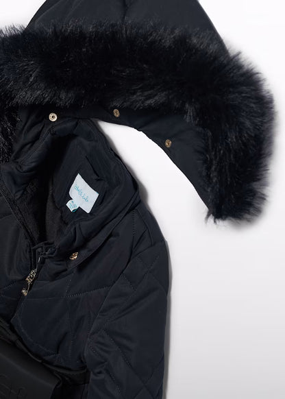 ABEL & LULA GIRLS LONG BELTED PUFFER JACKET