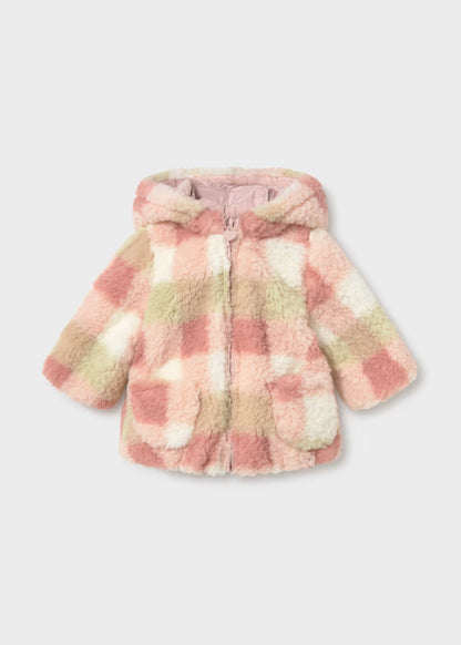 MAYORAL GIRLS REVERSIBLE-FUR POMBER JACKET