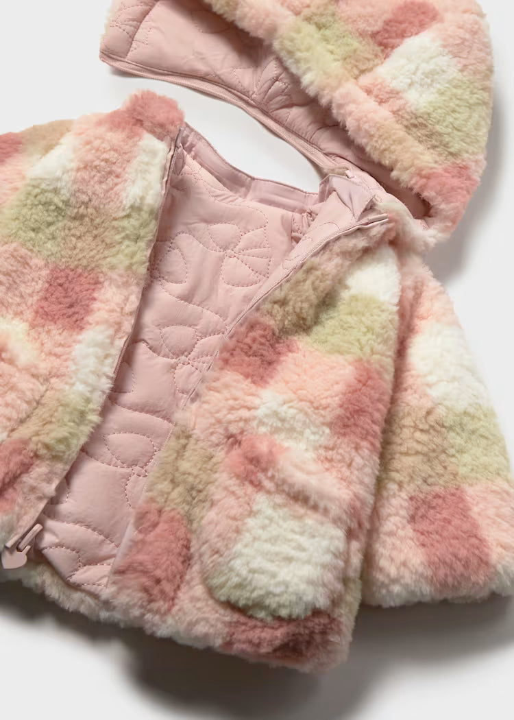MAYORAL GIRLS REVERSIBLE-FUR POMBER JACKET