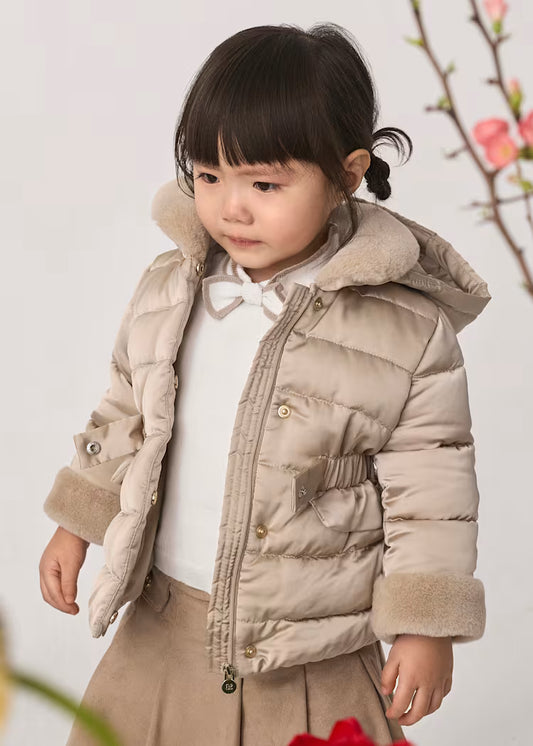 ABEL & LULA SATIN FUR POMBER JACKET