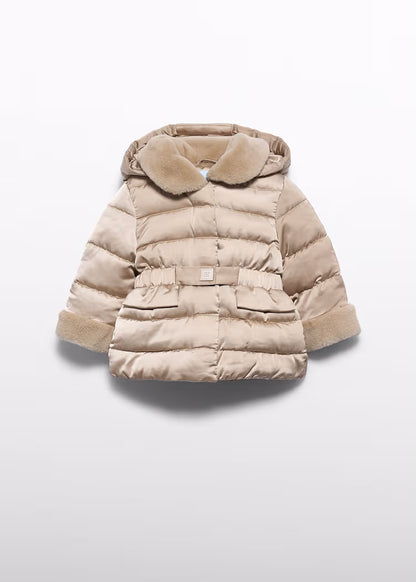 ABEL & LULA SATIN FUR POMBER JACKET
