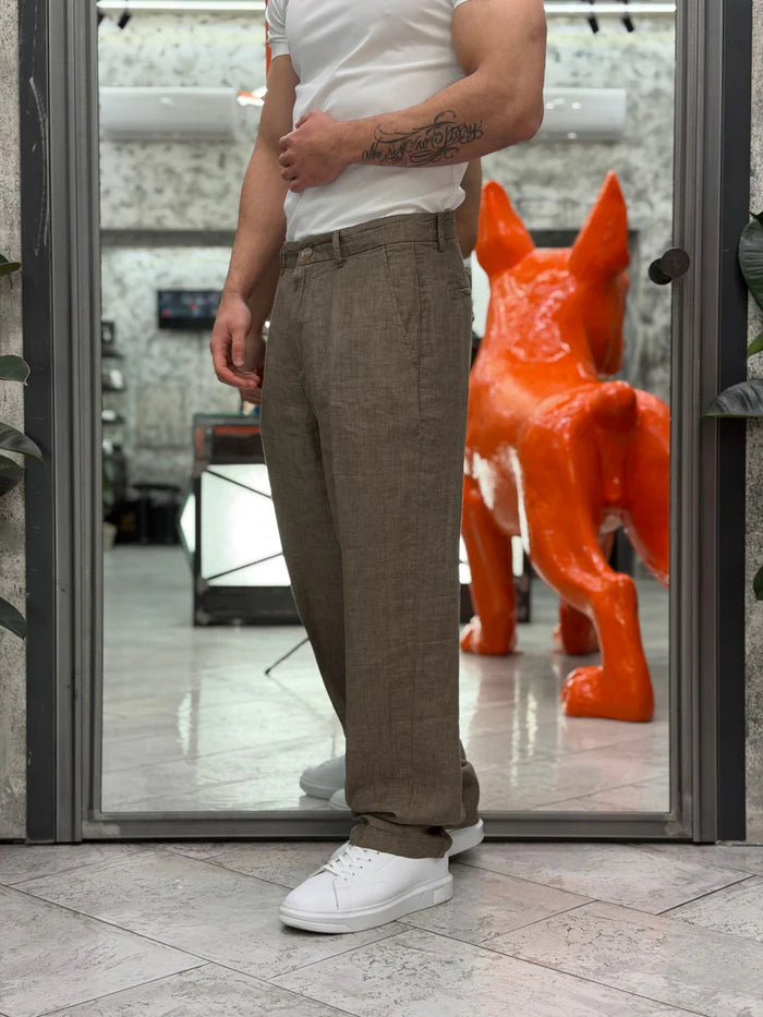 GIANNI LUPO LINEN REGULAR FIT TROUSER