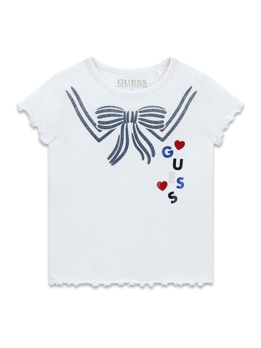 GUESS KIDS GIRLS T SHIRT BOW