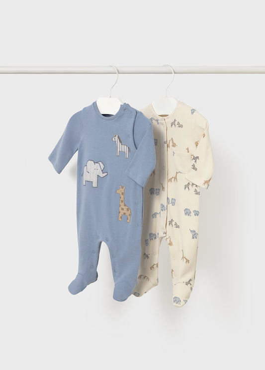 MAYORAL NEWBORN 2 ROMPERS SET
