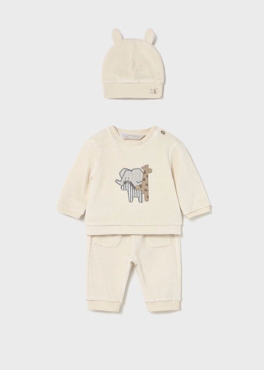 MAYORAL NEWBORN 3 PIECES CORDUROY TRACKSUIT