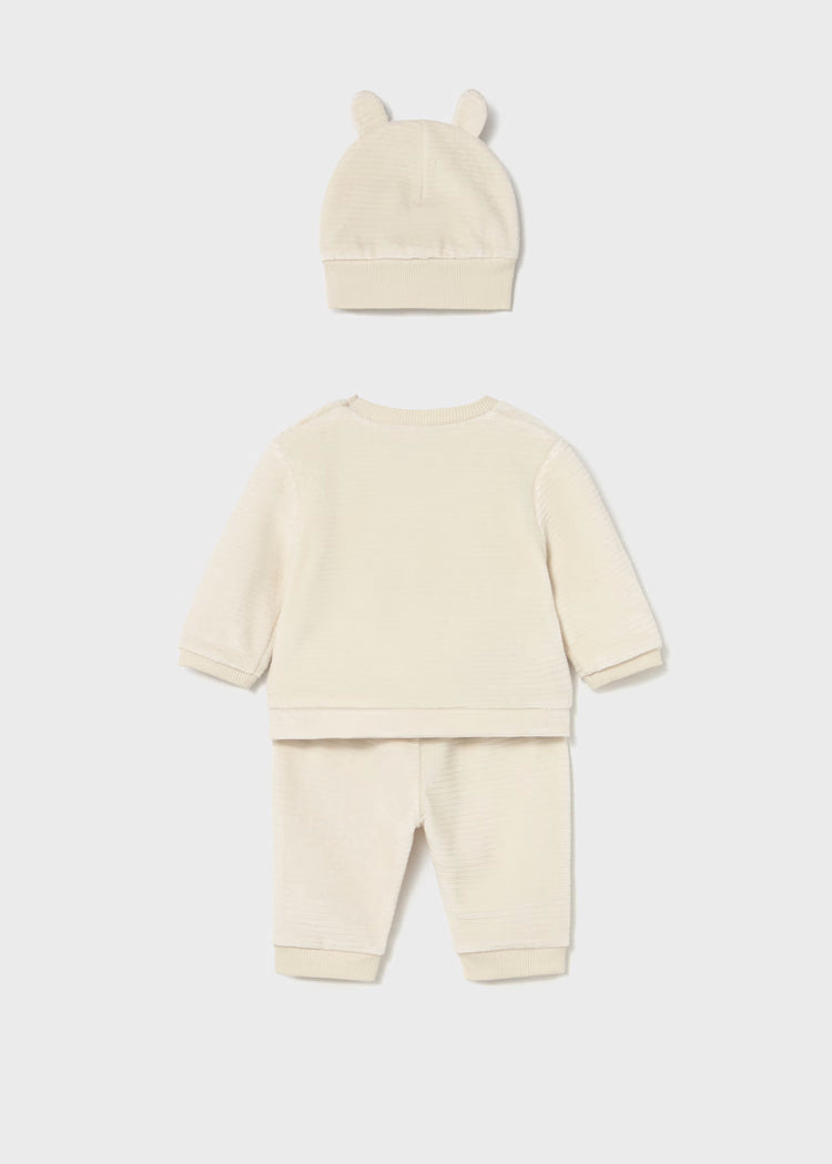 MAYORAL NEWBORN 3 PIECES CORDUROY TRACKSUIT