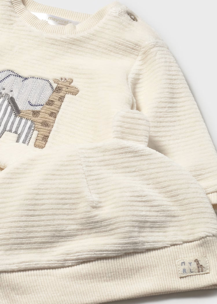 MAYORAL NEWBORN 3 PIECES CORDUROY TRACKSUIT