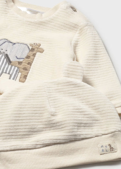 MAYORAL NEWBORN 3 PIECES CORDUROY TRACKSUIT