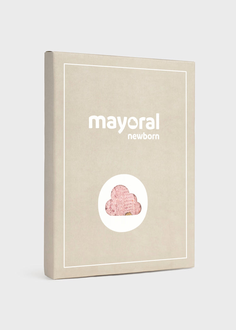 MAYORAL NEWBORN 3 PIECES KNIT SKIRT SET