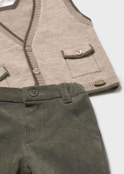 MAYORAL NEWBORN 3 PIECE WAISTCOAT SET