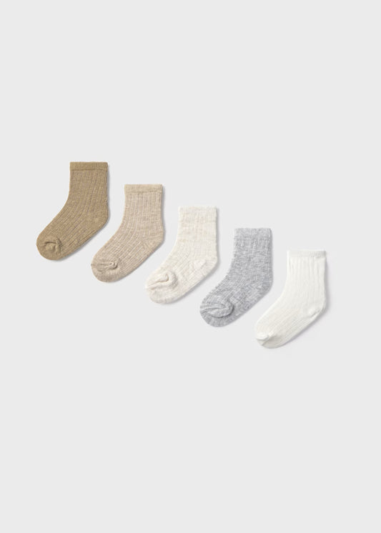 MAYORAL NEWBORN 6 PACK PLAIN SOCKS