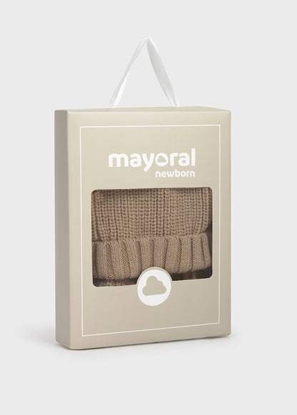 MAYORAL NEWBORN BOY KNITTED HAT AND MITTENS SET