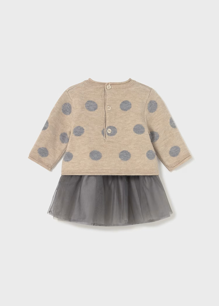 MAYORAL NEWBORN COMBINED TULLE DRESS