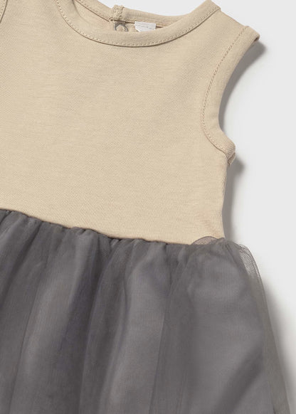 MAYORAL NEWBORN COMBINED TULLE DRESS