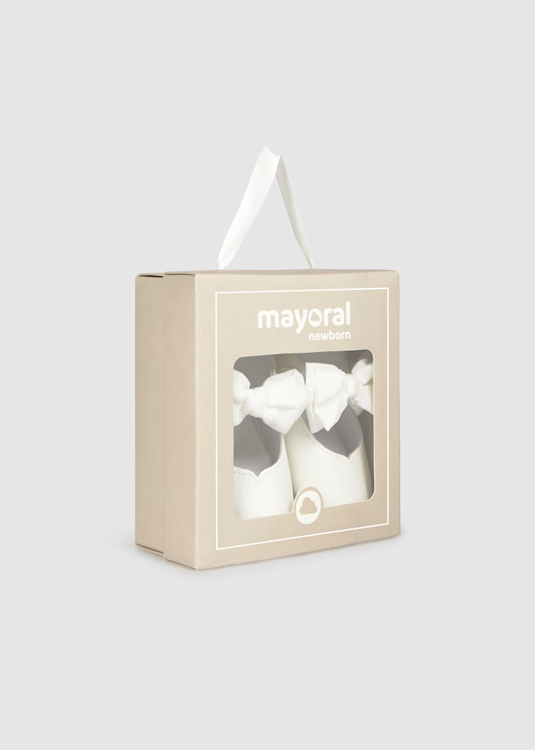 MAYORAL NEWBORN GIRL BOW MARY JANES