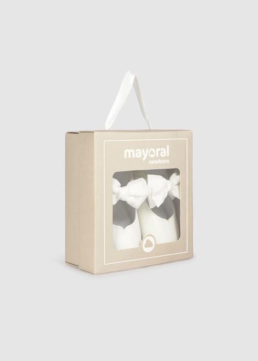 MAYORAL NEWBORN GIRL BOW MARY JANES