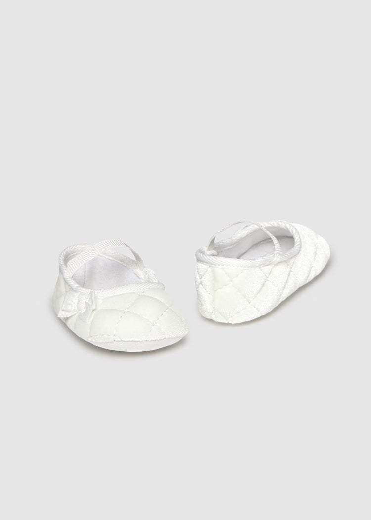 MAYORAL NEWBORN GIRL VELVET MARY JANES