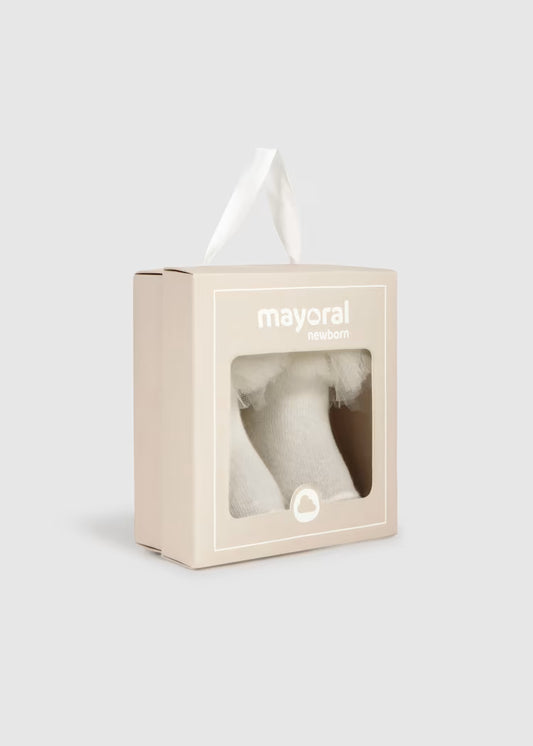 MAYORAL NEWBORN HEADBAND AND SOCKS SET