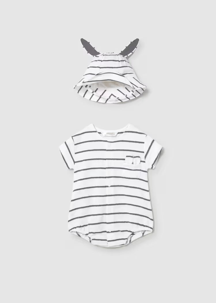 MAYORAL NEWBORN KNITTED BABY GROW AND HAT