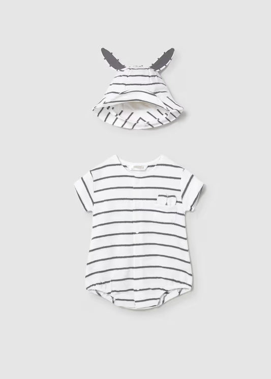 MAYORAL NEWBORN KNITTED BABY GROW AND HAT