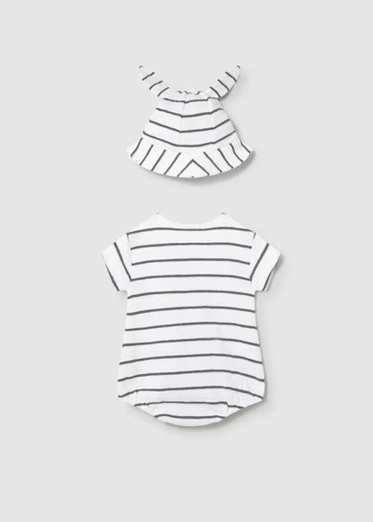 MAYORAL NEWBORN KNITTED BABY GROW AND HAT