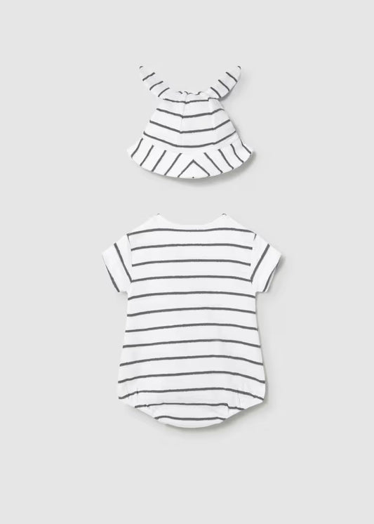 MAYORAL NEWBORN KNITTED BABY GROW AND HAT