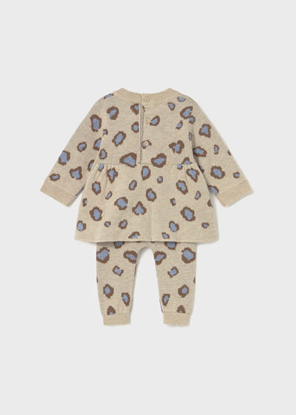 MAYORAL NEWBORN PRINT JUMPER AND TROUSER SET