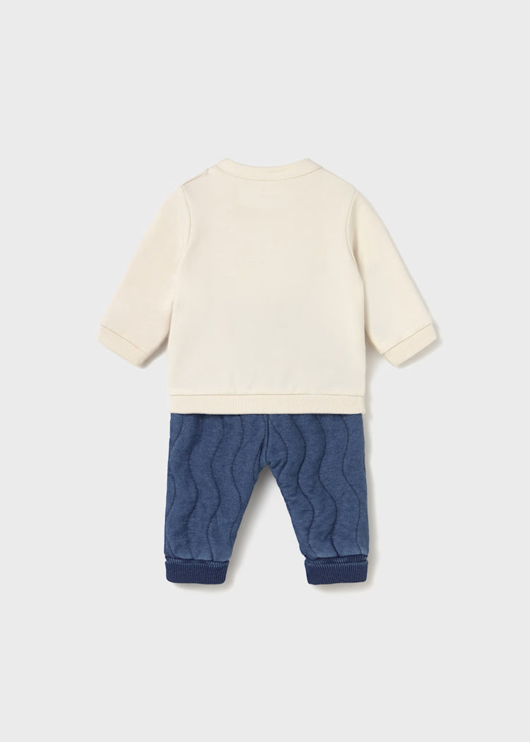 MAYORAL NEWBORN QUILTED TROUSERS SET