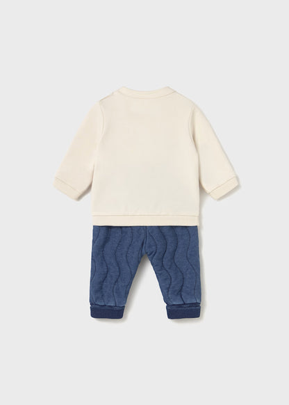 MAYORAL NEWBORN QUILTED TROUSERS SET