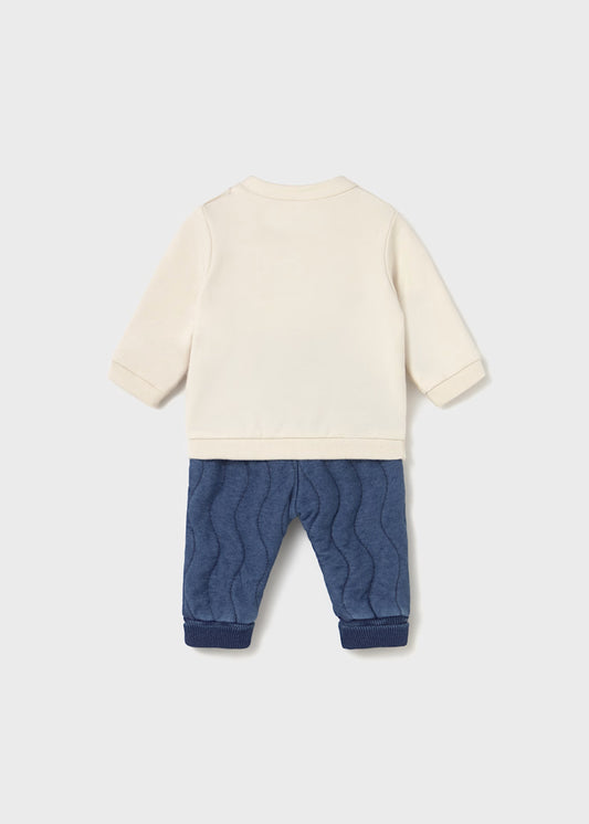 MAYORAL NEWBORN QUILTED TROUSERS SET