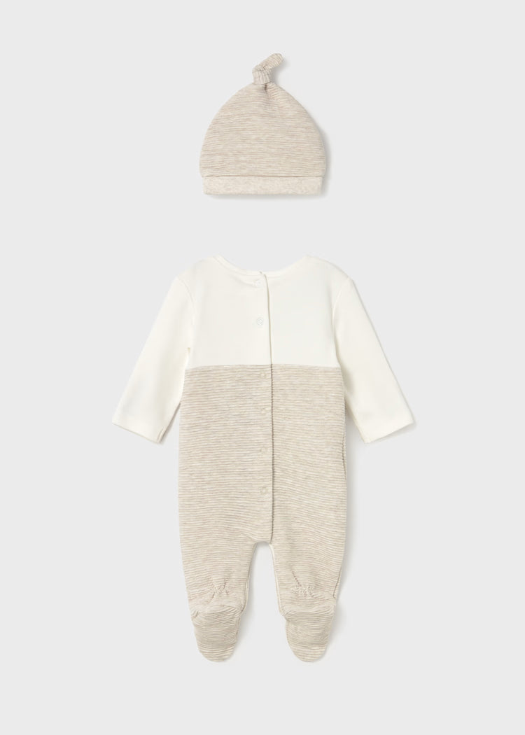 MAYORAL NEWBORN ROMPER AND HAT